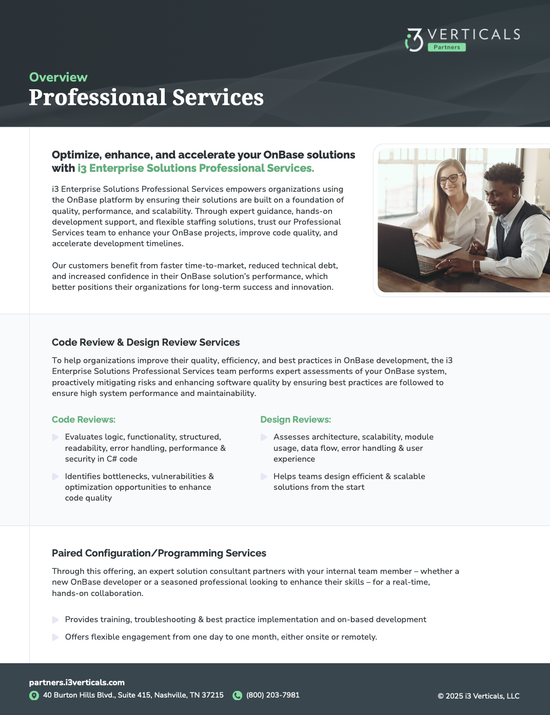 Overview: Professional Services