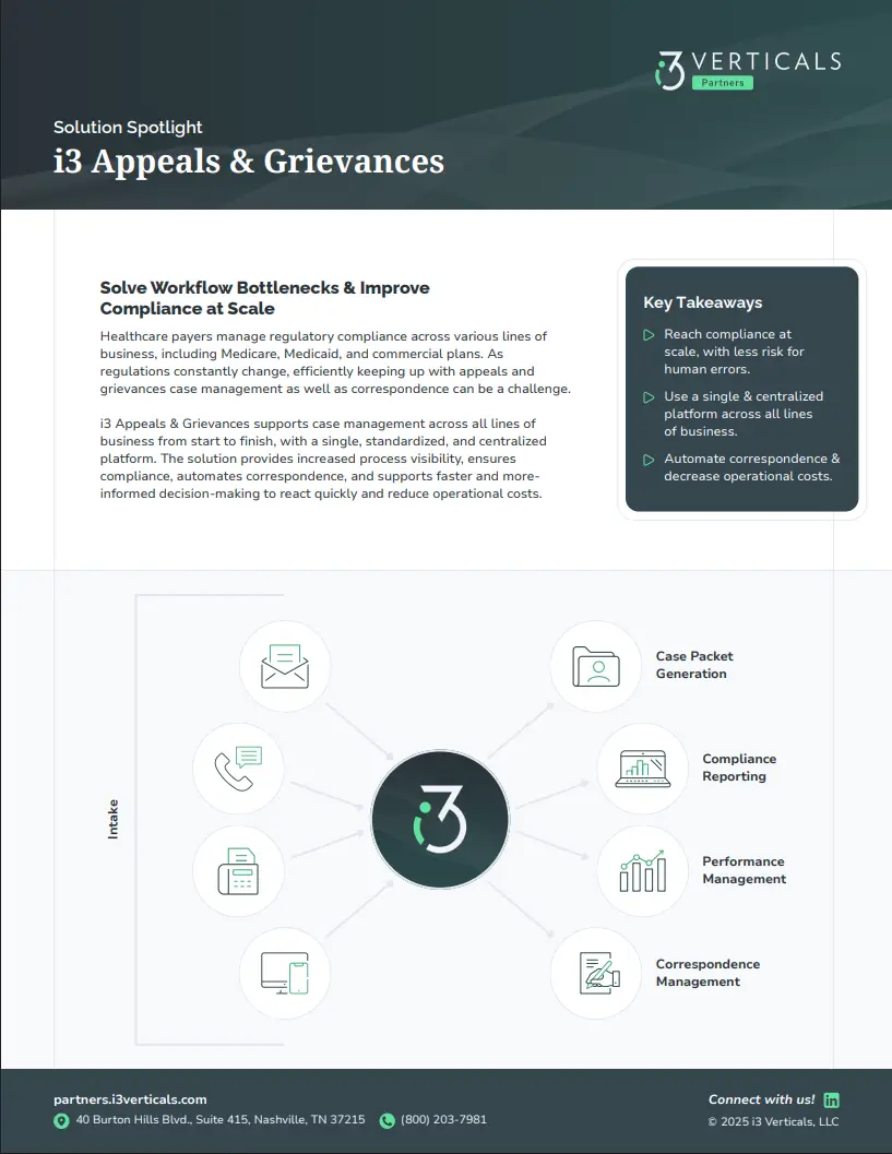 Appeals and Grievances Solution Spotlight Appeals and Grievances Solution Spotlight