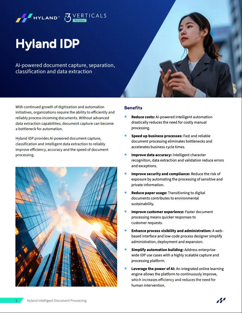 Hyland CIC – IDP Overview Hyland CIC – IDP Overview