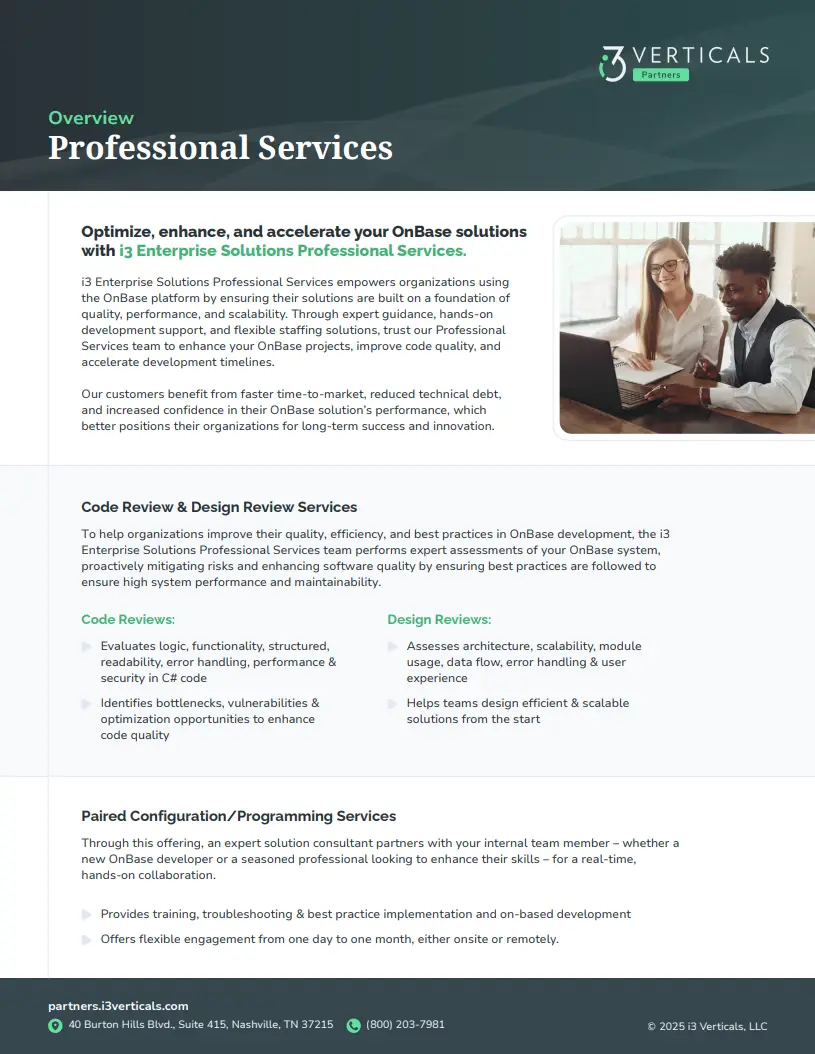 Professional Services Professional Services Overview